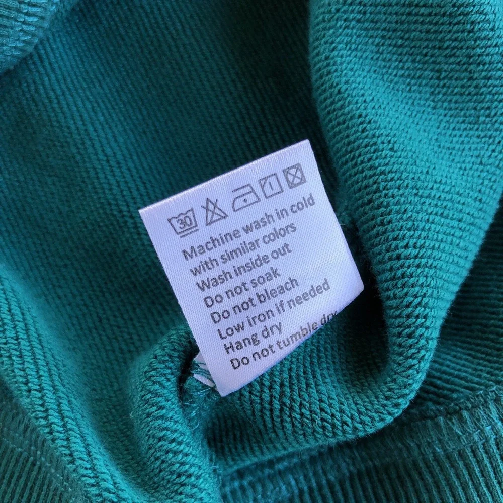 Qilo Tactical Crewneck Sweatshirt Mens Size Large Teal Pray Logo Casual Pullover